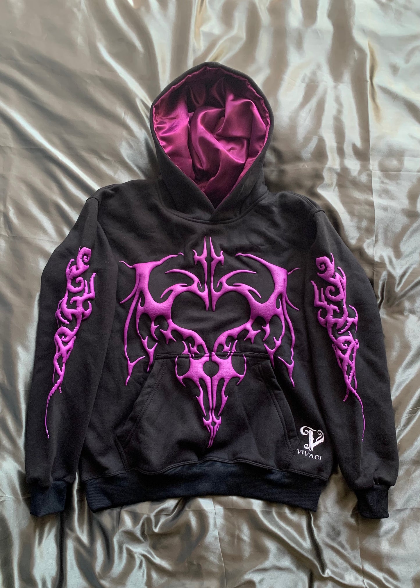 Archangel Collection: Purple Puff Print Hoodie