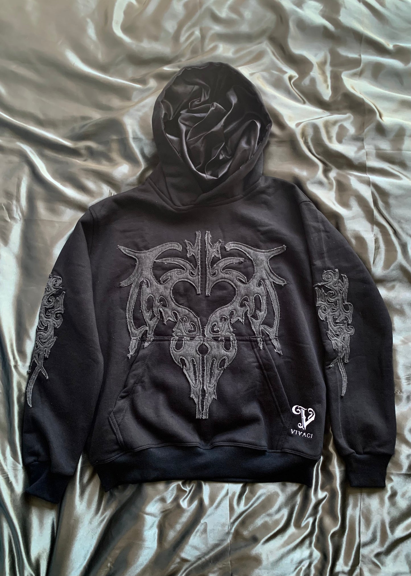 Archangel Collection: Black Distressed Hoodie