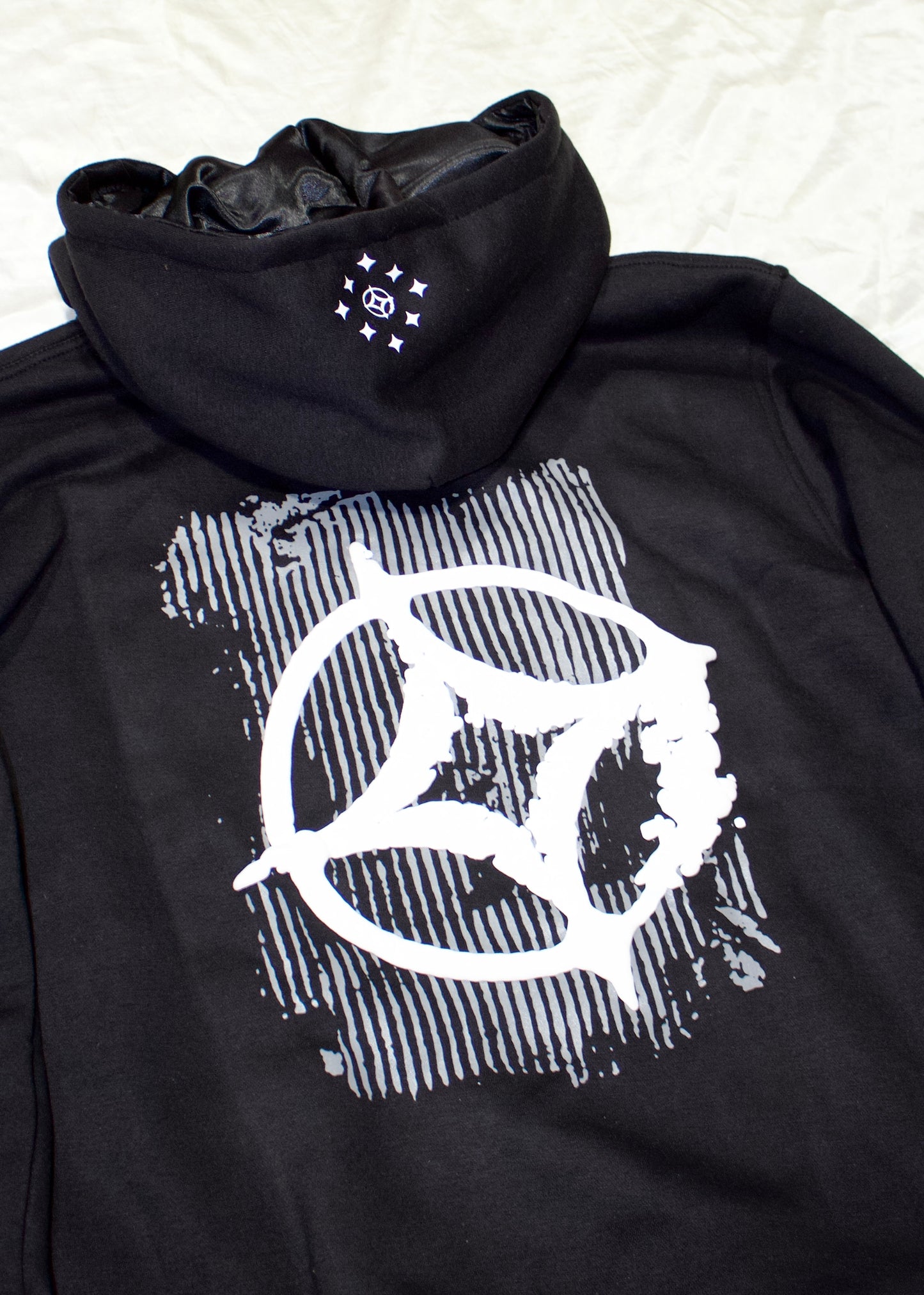 Intervention Collection: Black Puff Print Hoodie
