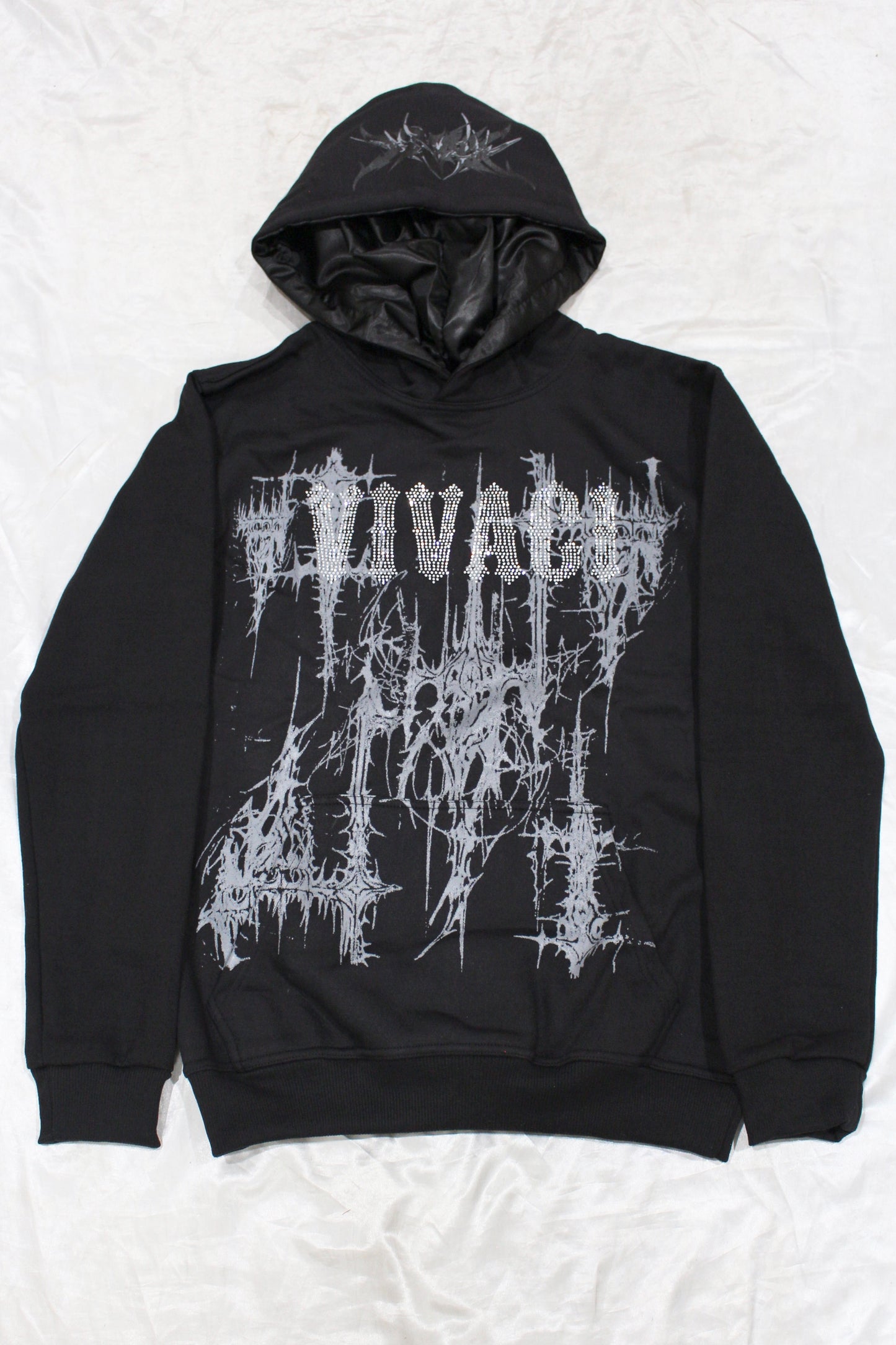 Ethereal Collection: Black Rhinestone Hoodie