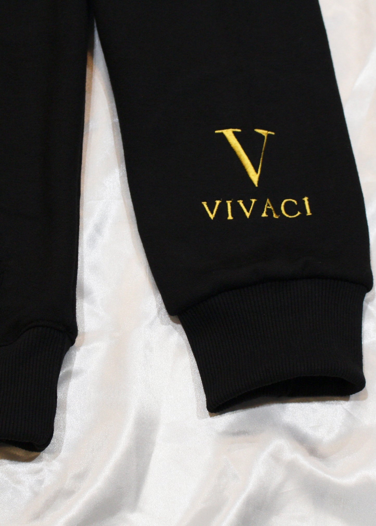 Divine Collection: Black Front Logo Hoodie