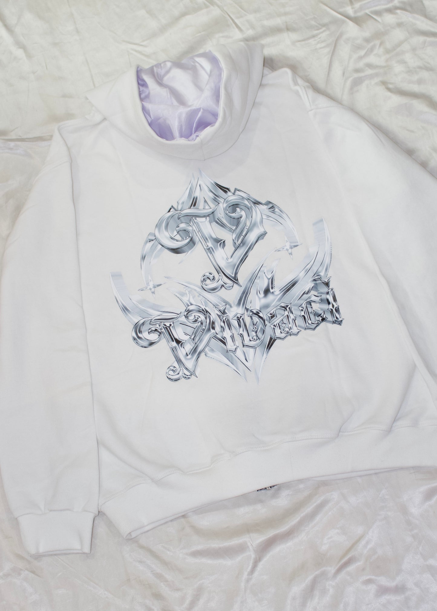 Allure Collection: White Rhinestone Zip Up Hoodie