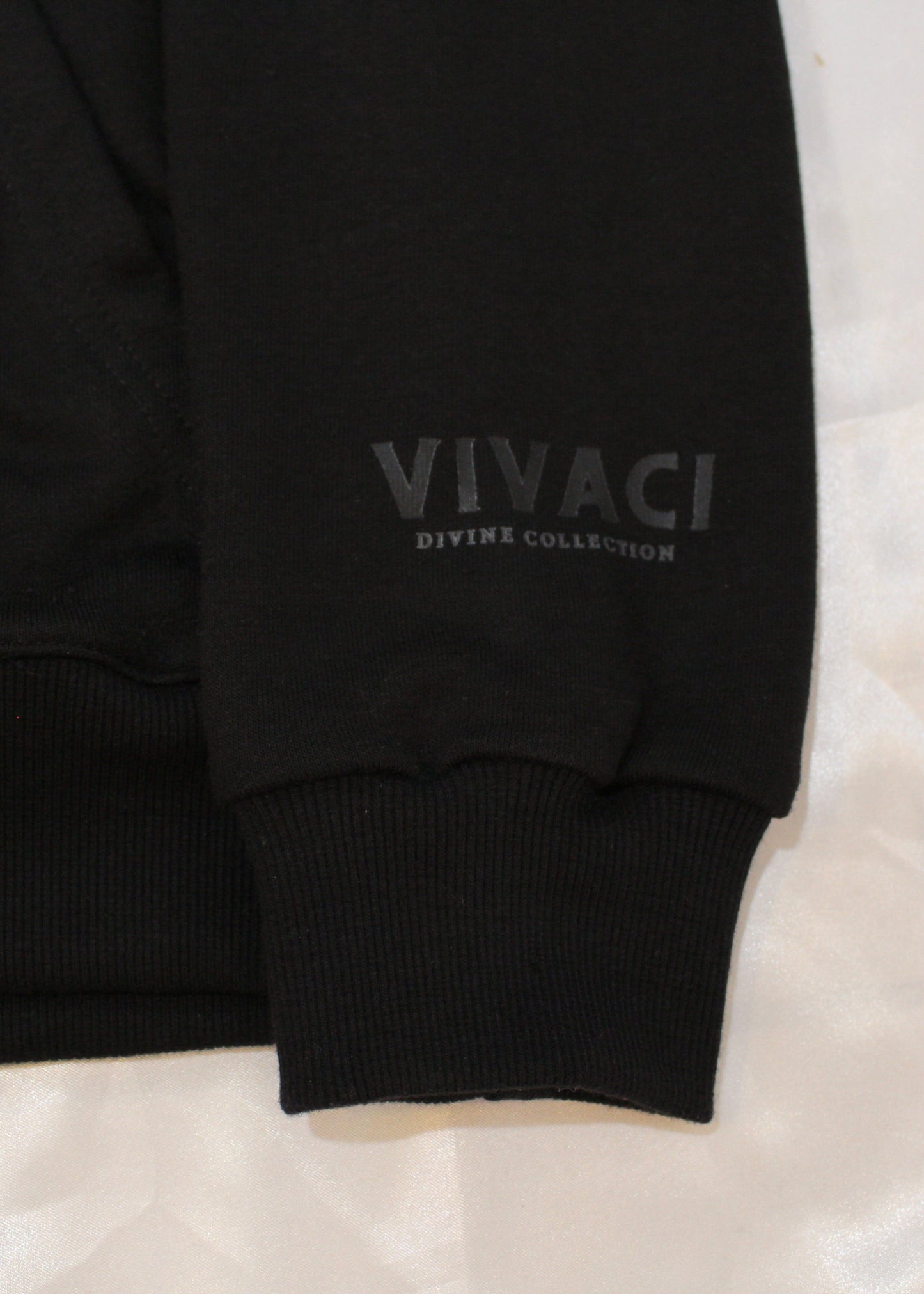 All Black Printed Logo Hoodie