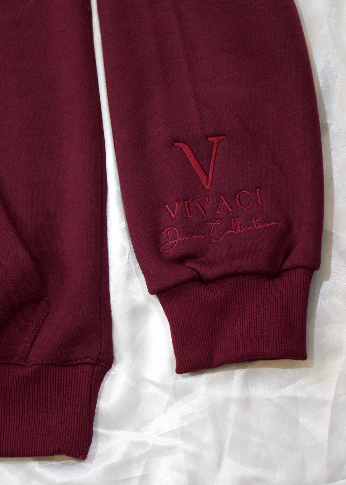 Allure Collection: Maroon Embroidered Hoodie