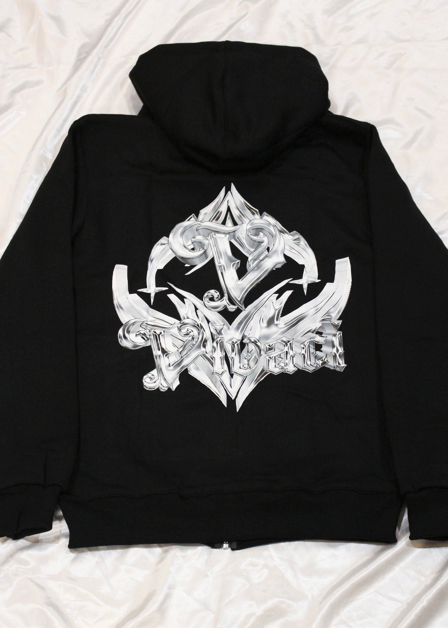 Allure Collection: Blue Rhinestone Zip Up Hoodie