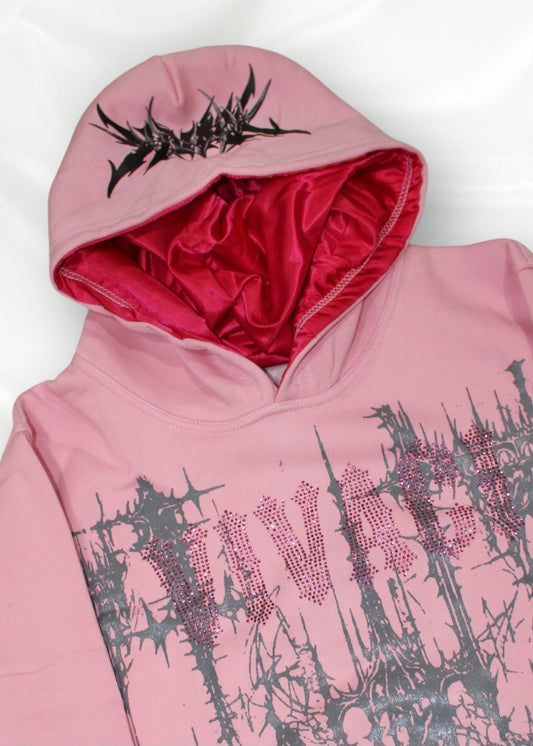 Ethereal Collection: Pink Rhinestone Hoodie