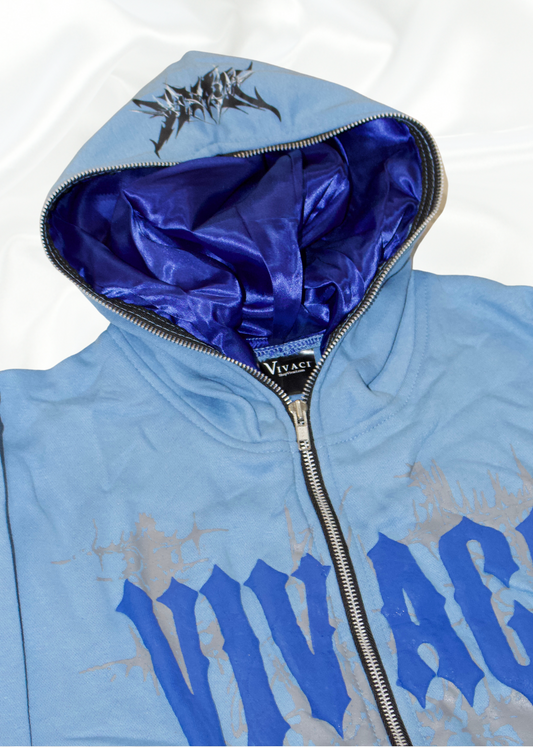 [Limited Edition] Ethereal Collection: Blue Full Zip-Up Hoodie