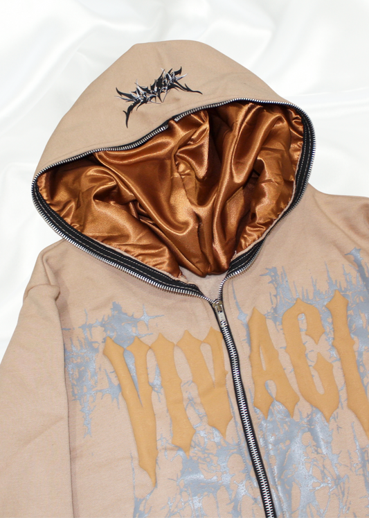 [Limited Edition] Ethereal Collection: Almond Full Zip-Up Hoodie