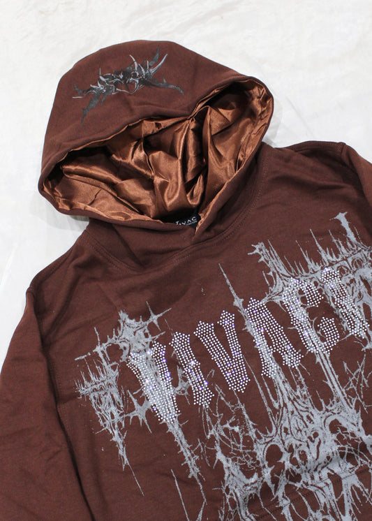 Ethereal Collection: Brown Rhinestone Hoodie