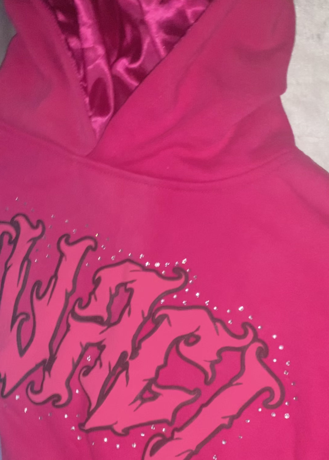 Paradox Collection: Blue Puff Print Rhinestone Hoodie – VIVACI
