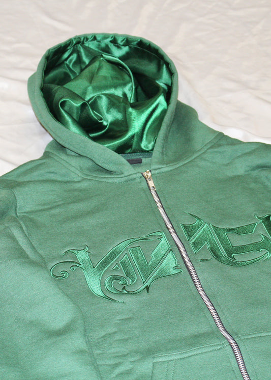 Allure Collection: Green Zip Up Hoodie