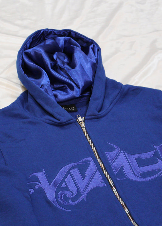 Allure Collection: Blue Zip Up Hoodie