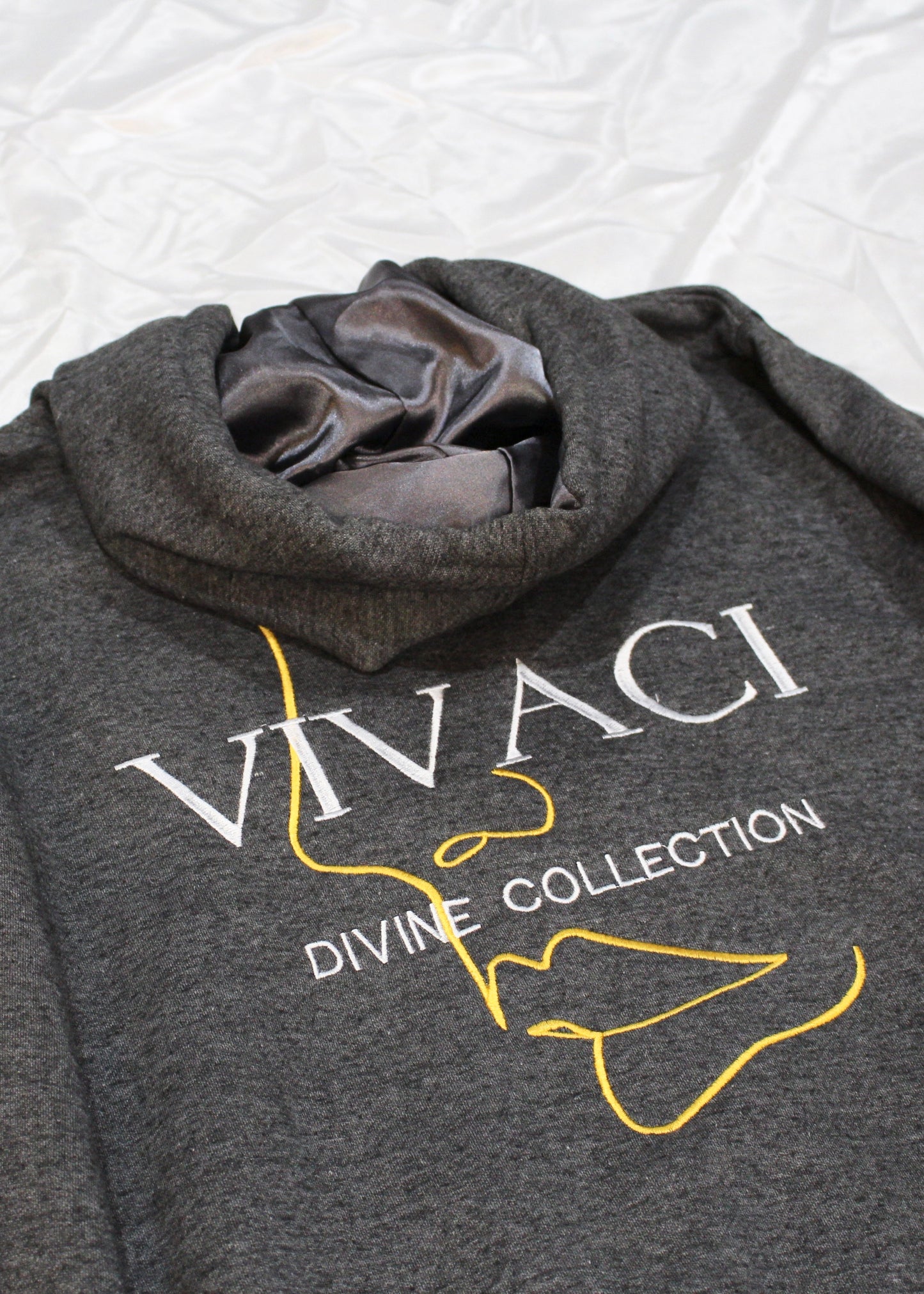 Divine Collection: Dark Gray Zip Up Hoodie