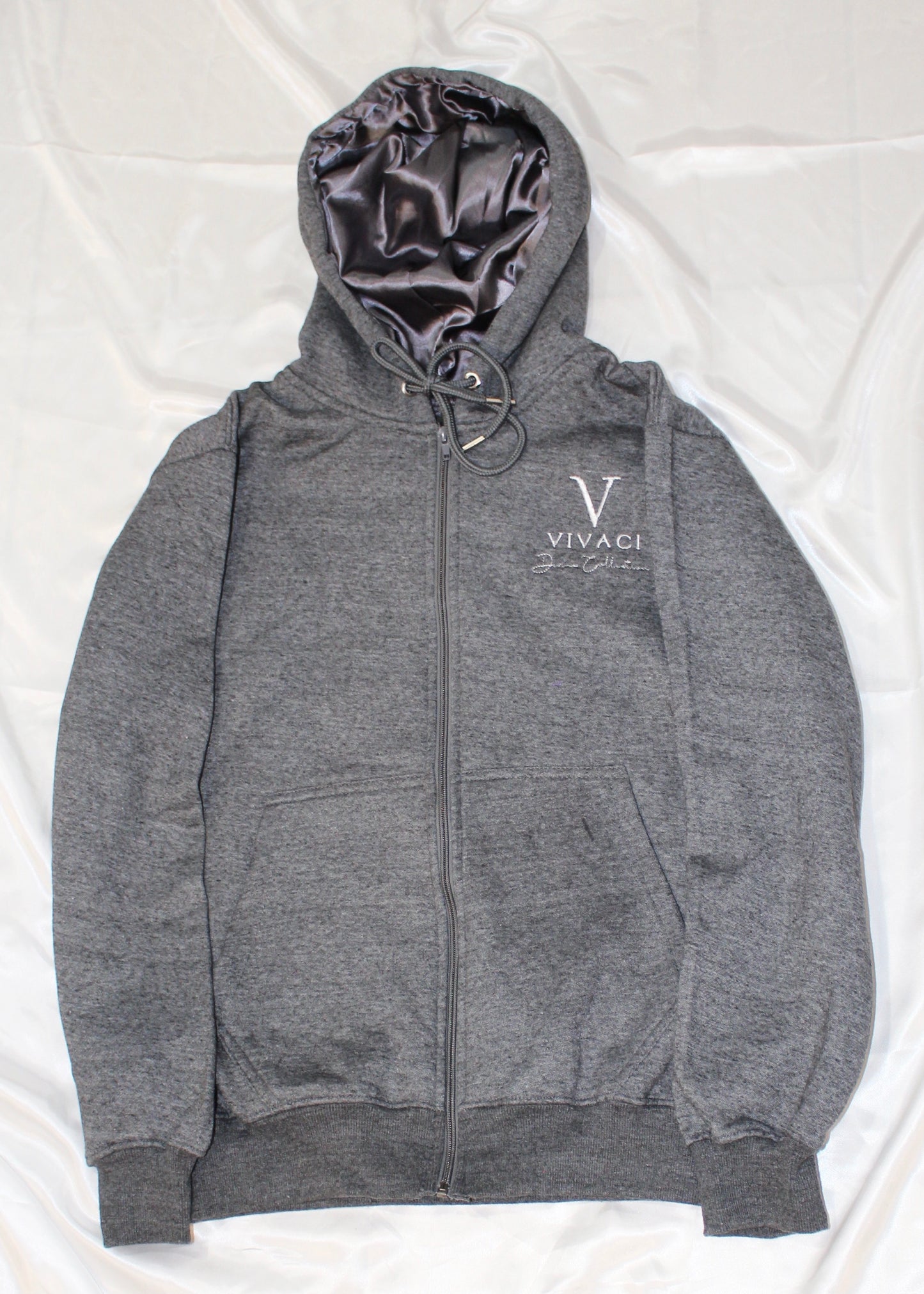 Divine Collection: Dark Gray Zip Up Hoodie