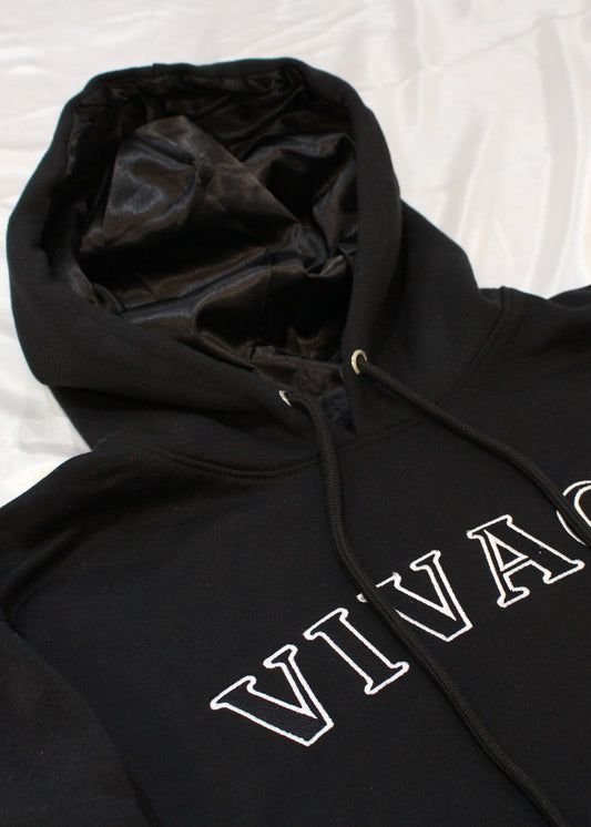 Divine Collection: Black Front Logo Hoodie